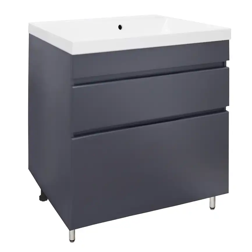 Тумба с раковиной Azario Эстима 80 CS00094597, напольная, Графит фото 1