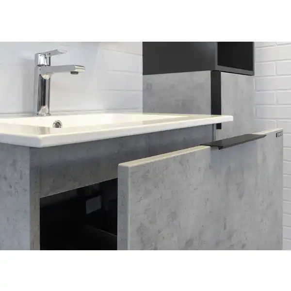 Тумба с умывальником Comforty Франкфурт 60 Бетон светлый, 00-00004332 фото 2