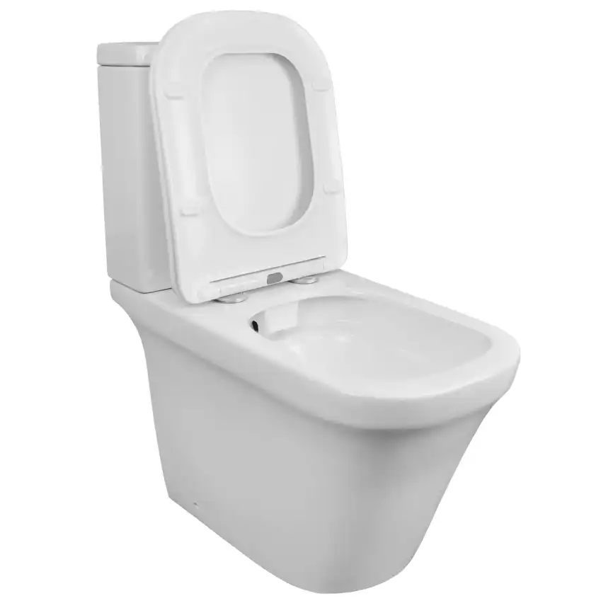 Унитаз-компакт Azario Candy AZ-1503B напольный, безободковый, с бачком и сидением микролифт, цвет белый фото 3