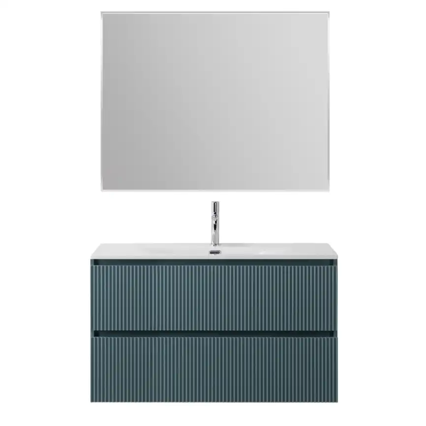 Тумба под раковину BelBagno UNO-1000-2C-SO-AO подвесная, Голубой Матовый фото 13