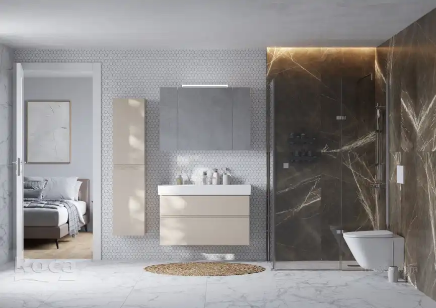 Тумбы под раковину Roca Oleta 100 A857641515 подвесная, цвет, Капучино фото 5