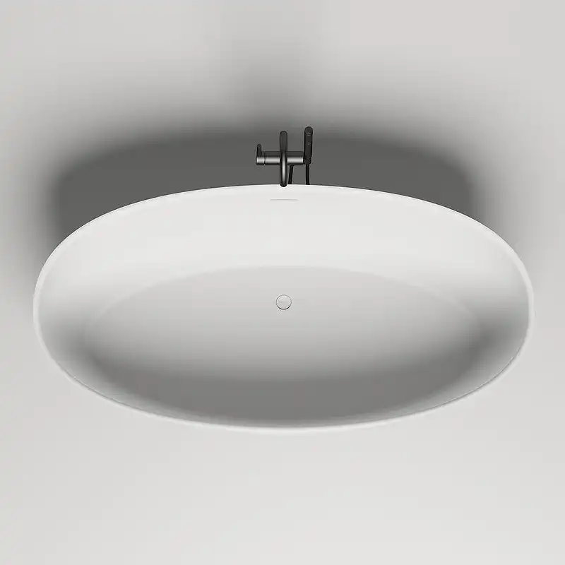 Ванна Salini ALDA 180х90 101911SM из материала S-Stone, Белая матовая фото 3