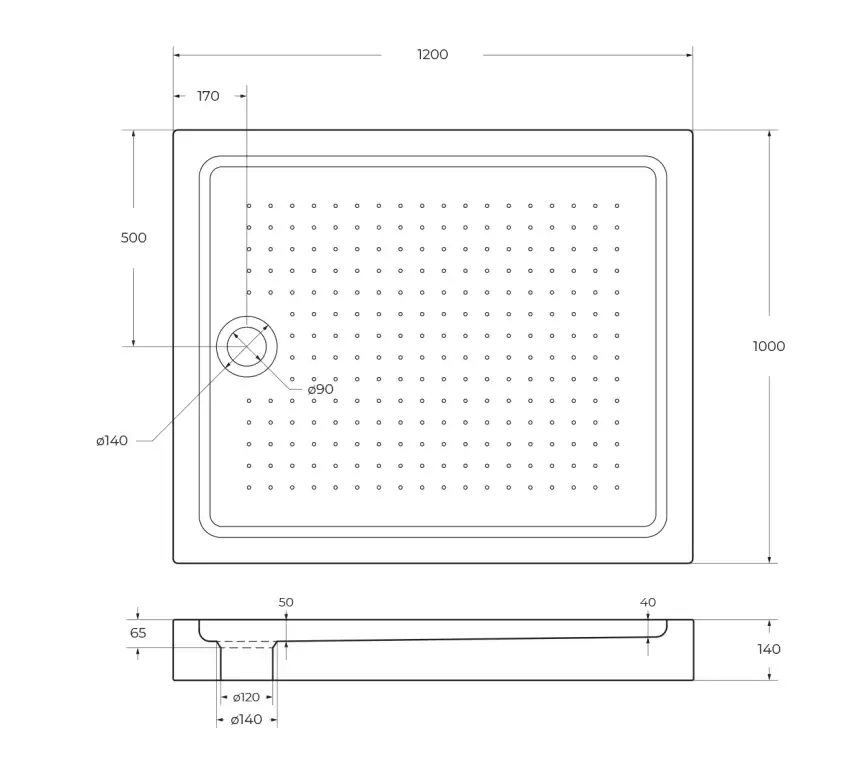 Душевой поддон BelBagno TRAY 120х100 акриловый TRAY-BB-AH-120/100-15-W Белый фото 5