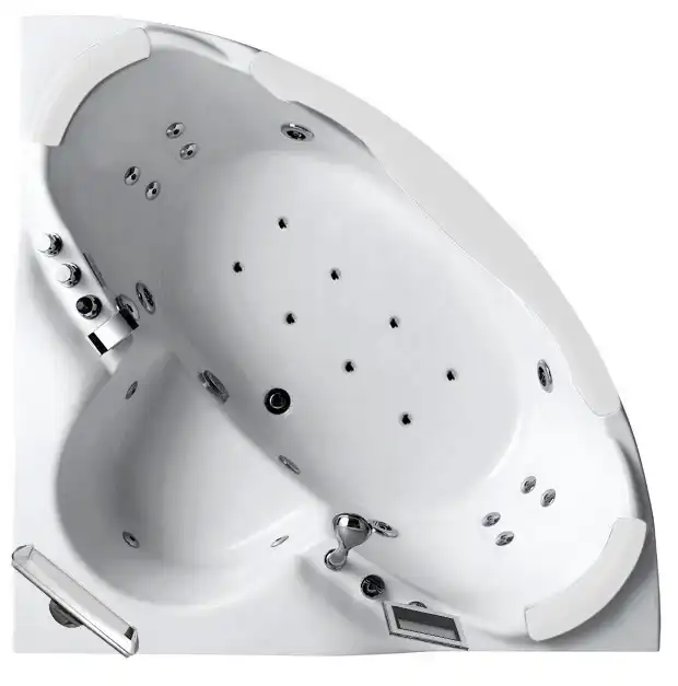 Акриловая ванна Gemy G9025 II O 155х155 с гидромассажем, угловая фото 3