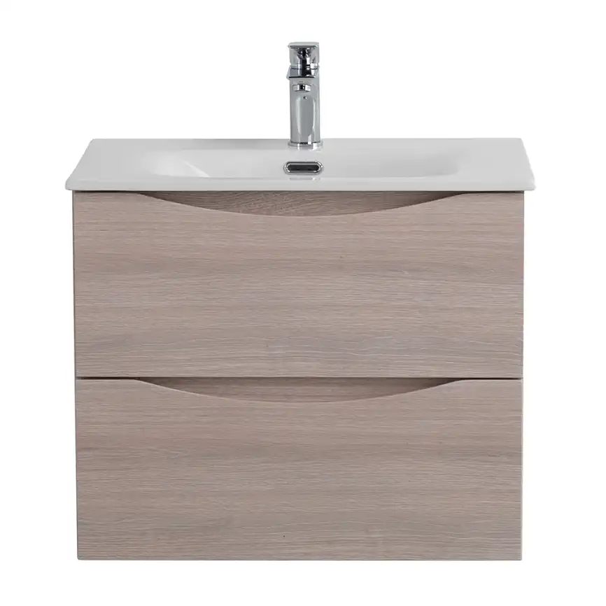 Тумба под раковину BelBagno MARINO-CER-MINI-500-2C-SO-RG-P подвесная Rovere Grigio фото 1