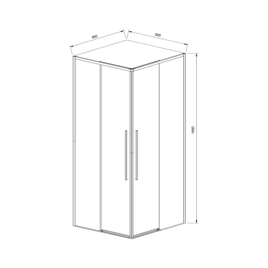 Душевой уголок Vincea Slim-N 90х90 VSS-4SN900CLGM, дверь раздвижная, профиль вороненая сталь, стекло прозрачное фото 5