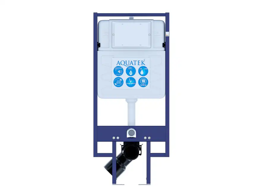 Унитаз с инсталляцией Aquatek Мия SET AQUATEK МИЯ-MB-012 4в1 с сиденьем Микролифт и черной клавишей смыва фото 2