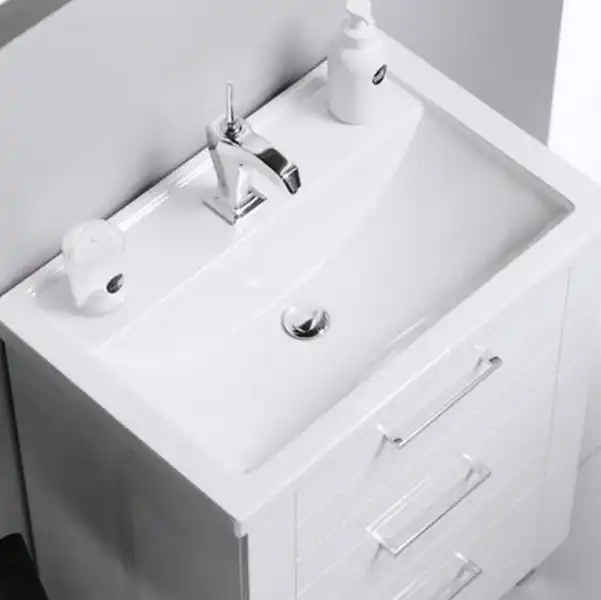 Тумба с раковиной напольная Aqwella Manchester 100 см, MAN01103, цвет Белый фото 4