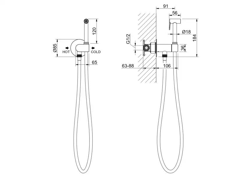 Смеситель с гигиеническим душем Aquatek Оберон AQ1024BG, Золото матовое фото 3