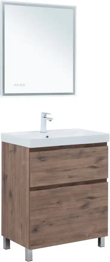 Тумба под раковину Aquanet Алвита New 70 напольная, дуб веллингтон табак, 344128 фото 12