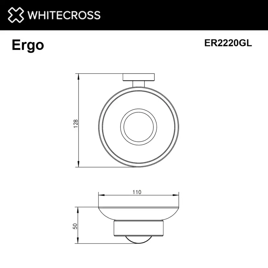 Мыльница Whitecross ERGO gold, ER2220GL, Золото глянцевое фото 2