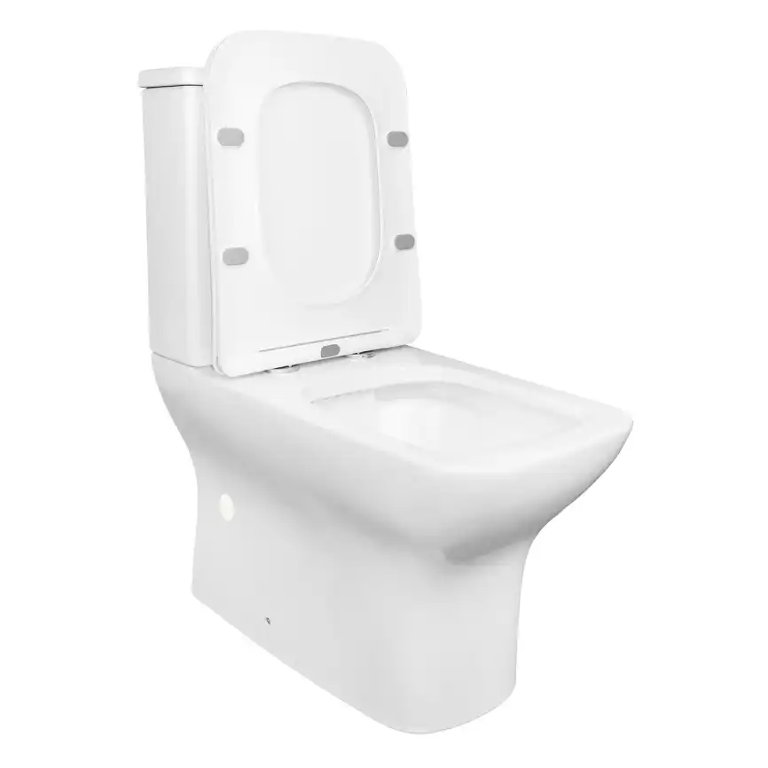 Унитаз-компакт Azario Fresco  AZ-8302 напольный, безободковый, с бачком и сидением микролифт, цвет белый фото 3