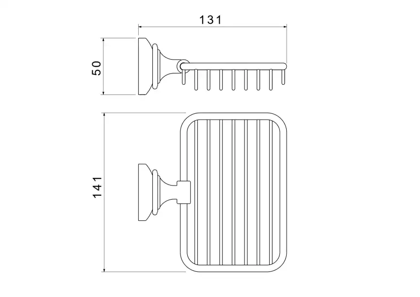 Мыльница для ванной Aquatek Классик AQ4533CR, Хром фото 2