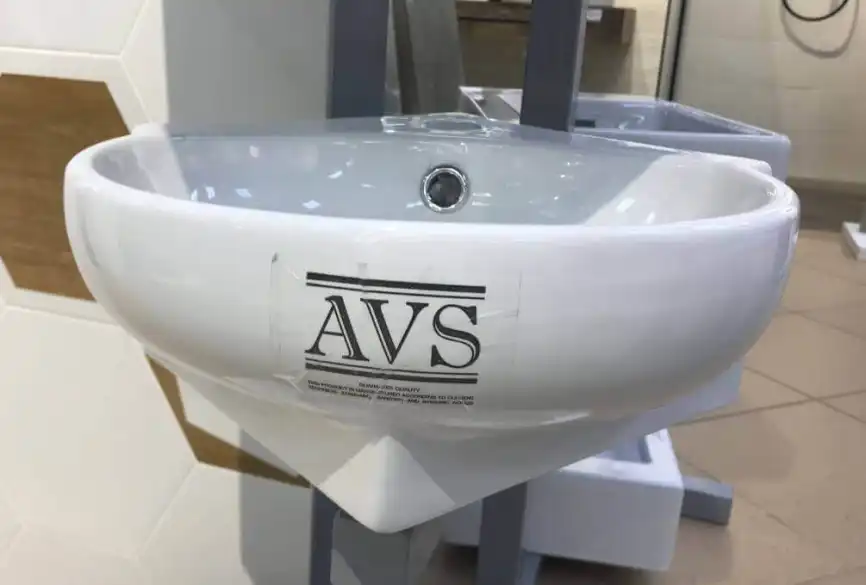 Раковина угловая AVS Лара 39х37 подвесная, белая фото 4