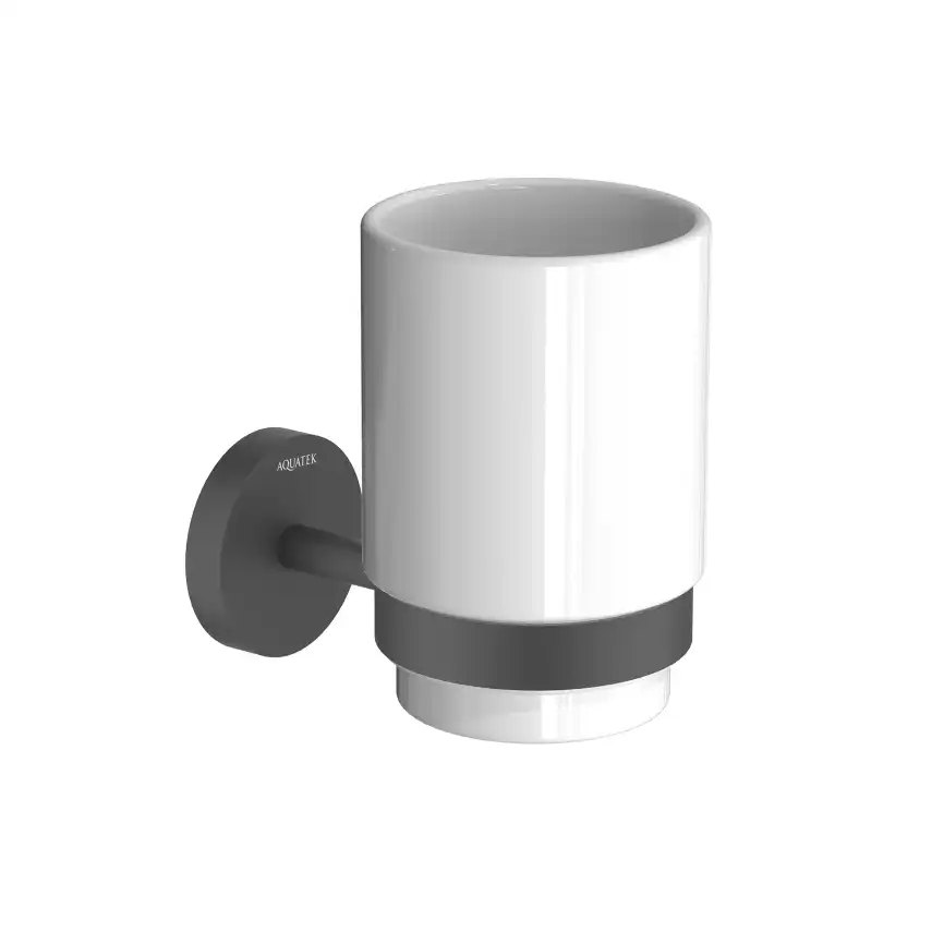 Стакан для ванной Aquatek Бетта AQ4604MB, Черный матовый фото 1