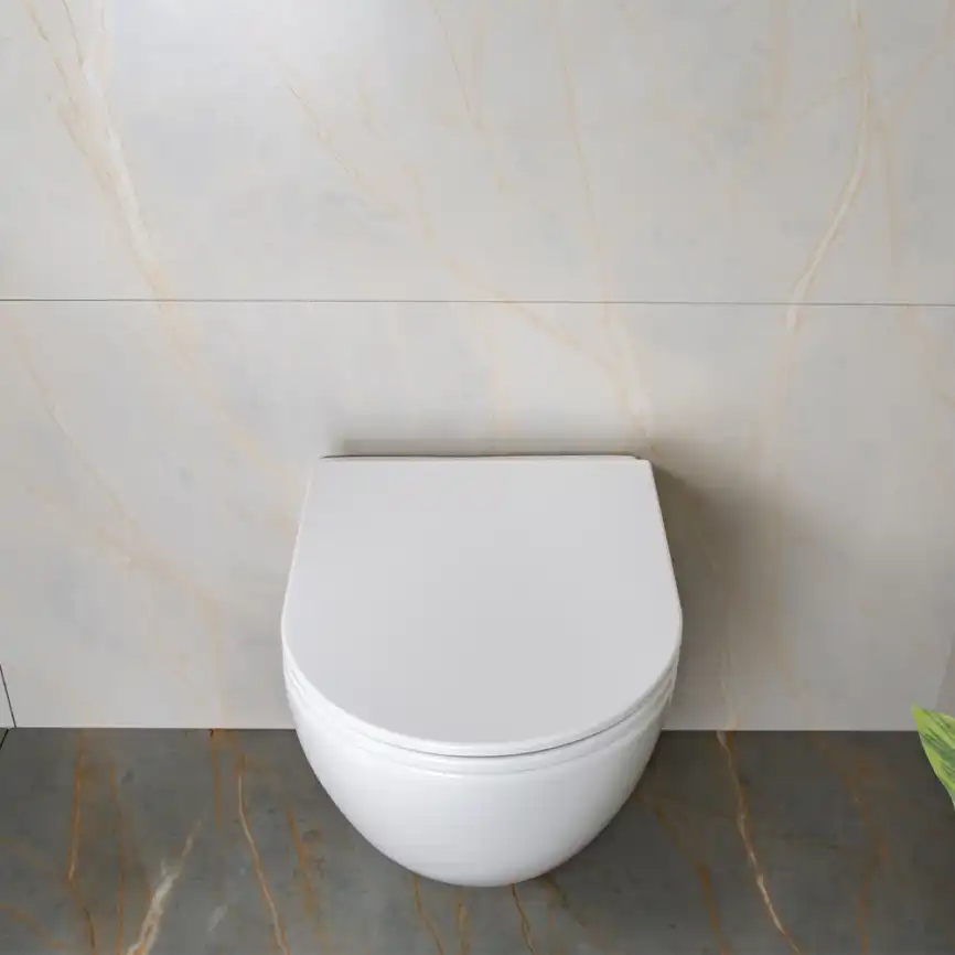 Унитаз подвесной AVS Атлант 801-0045-P-T2-GW безободковый, со смывом Торнадо, белый фото 3