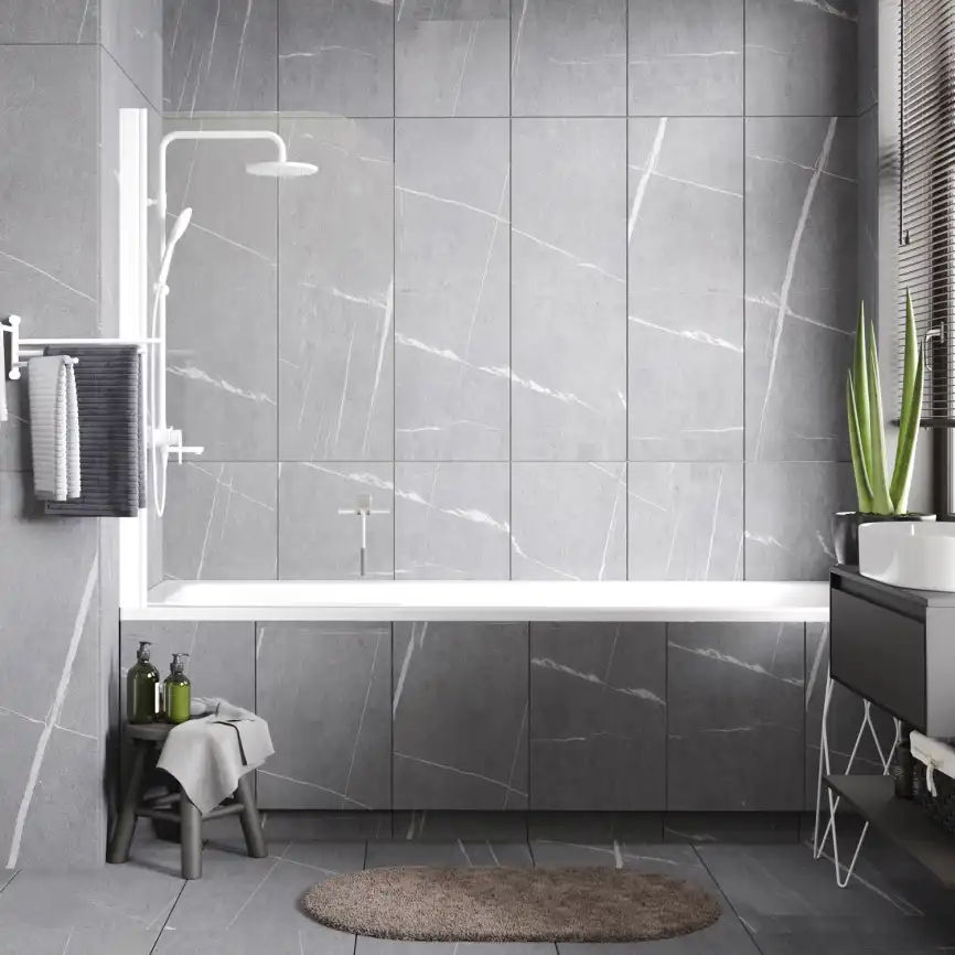 Шторка для ванны WasserKRAFT Leine 35P 80 см, 35P01-80W, профиль Белый, стекло Прозрачное фото 2