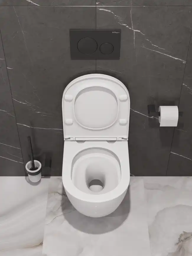 Унитаз подвесной BelBagno COMPATTO BB003CH-TOR/SC безободковый с сиденьем и смывом TORNADO фото 14