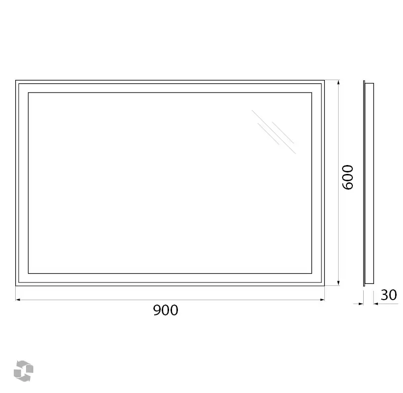 Зеркало BelBagno SPC-GRT-900-600-LED-BTN фото 8