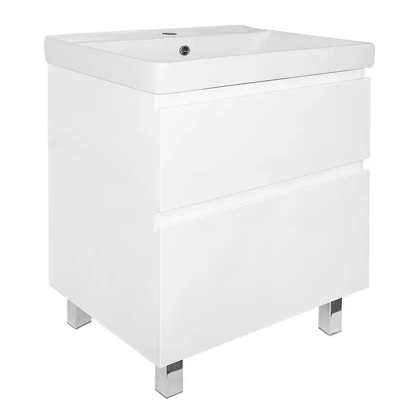 Тумба с раковиной Azario Мила 60 CS00091364, напольная, Белая матовая фото 2