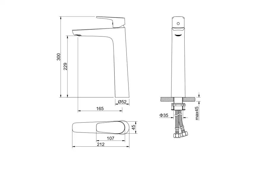 Смеситель для раковины Aquatek Бетта AQ1104BGM, Оружейная сталь фото 2
