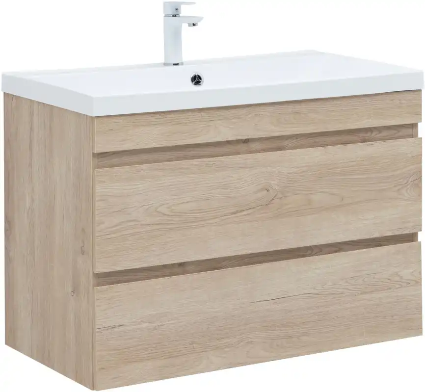 Тумба под раковину Aquanet Нота New 90 дуб светлый 334199 фото 1