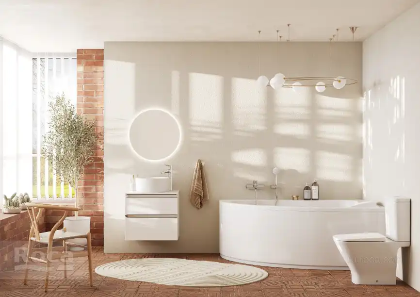 Акриловая ванна Roca Luna 170х115 248640000 левая, Белая фото 7