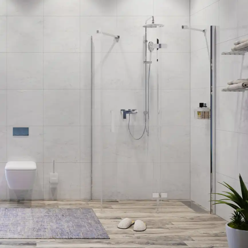 Душевой уголок WasserKRAFT Aller 10H 120х100 10H10RWHITE профиль Белый / Хром стекло Прозрачное фото 7