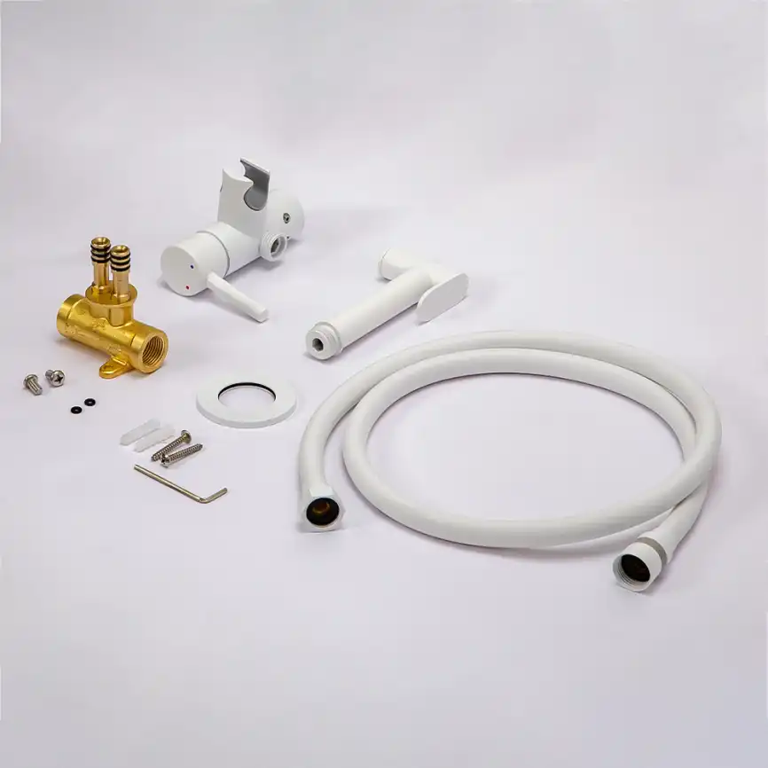 Гигиенический душ со смесителем AVS Slimmer 811-131-MW, белый матовый фото 6