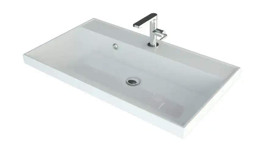 Тумба с умывальником Aura Vanessa 60-2 напольная (раковина Classica 60) Белая фото 7