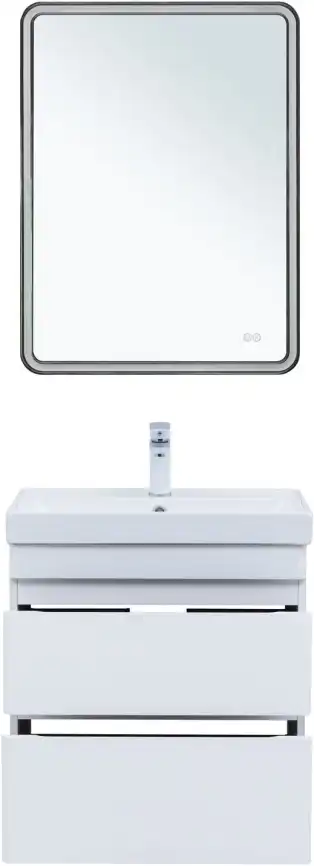 Тумба под раковину Aquanet Слим 60 белый сатин, 346047 фото 8