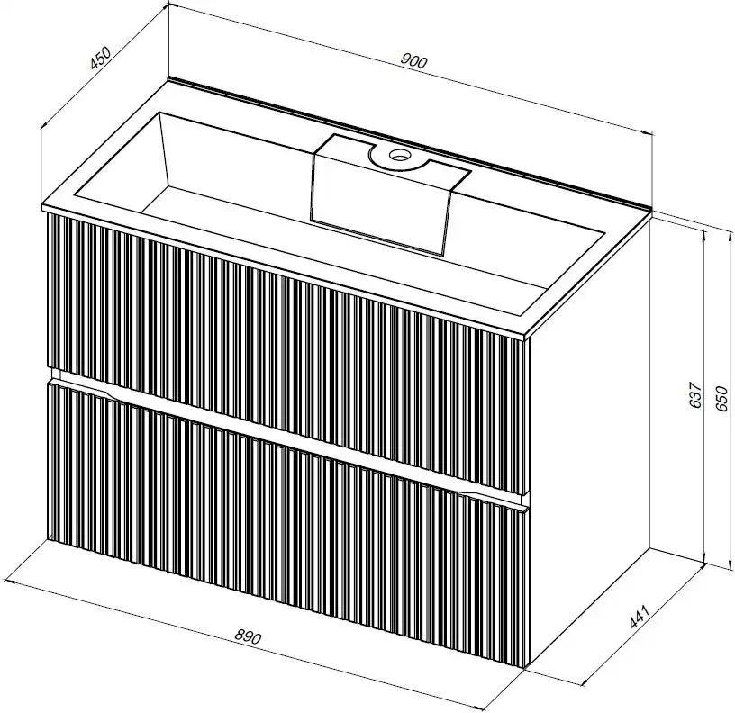 Тумба под раковину Aquanet Джейн 90 маренго 313303 фото 4