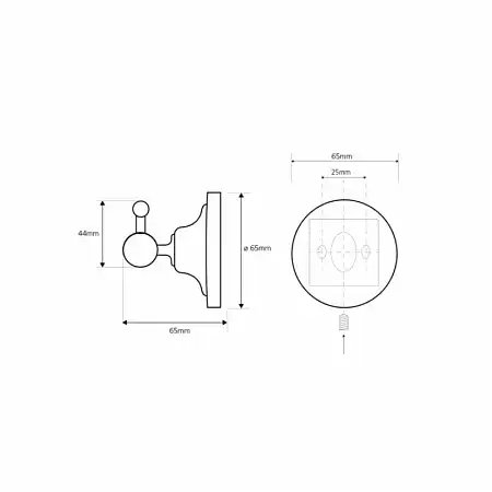 Крючок 6,5 см BEMETA RETRO бронза 144106017 фото 2