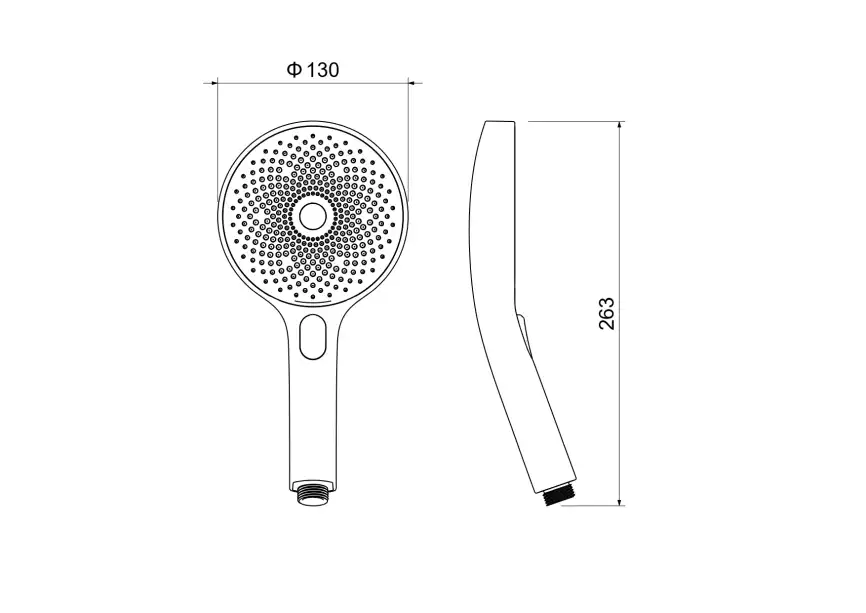 Душевая лейка Aquatek ОБЕРОН AQ2007MB, Черный матовый фото 2