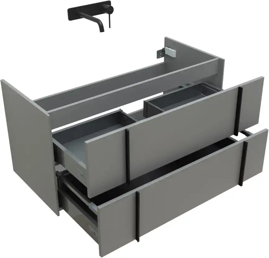 Тумба под раковину Allen Brau Reality 100 1.32007.PGM платина матовый фото 10