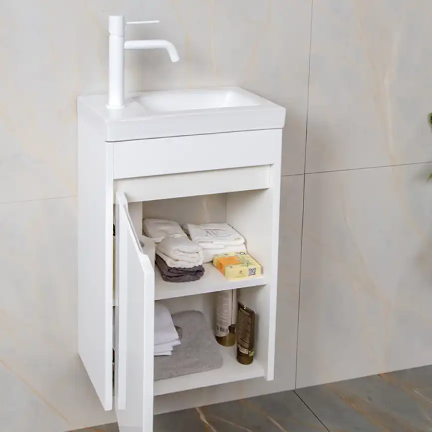 Тумба с раковиной AVS Миниатюра 40 L белая, K821-08-400L-WG-04-410WG фото 4