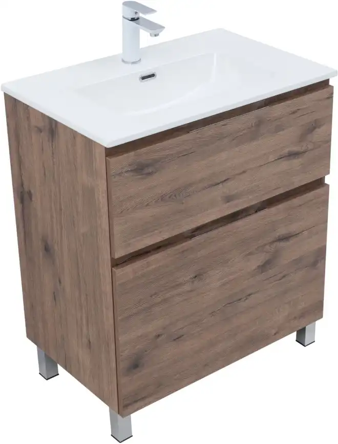 Тумба под раковину Aquanet Алвита New 70 напольная, дуб веллингтон табак, 344128 фото 4