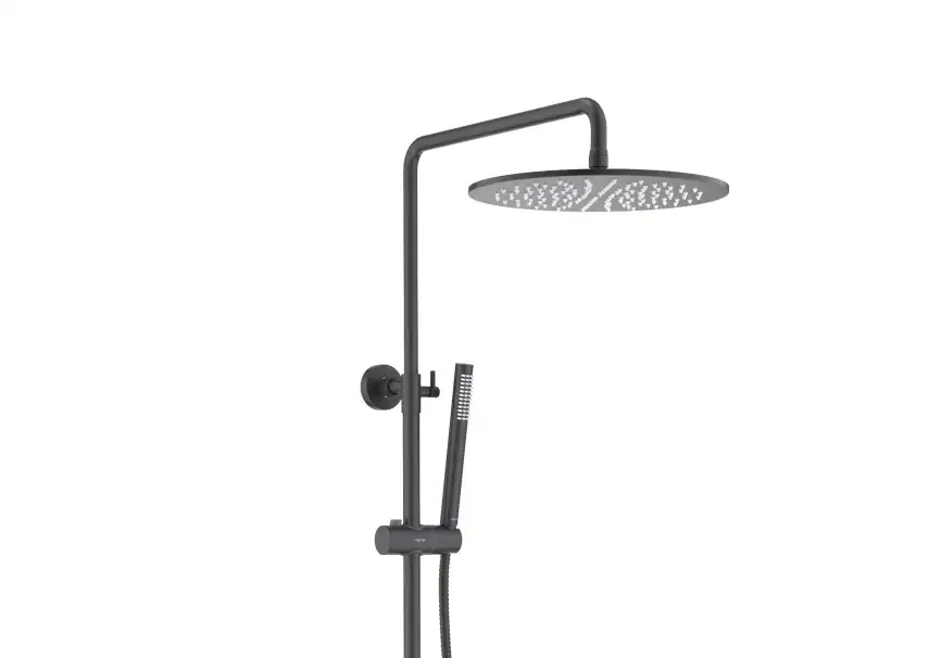 Душевая система Aquatek ЛИРА AQ2440MB, Черный матовый фото 4
