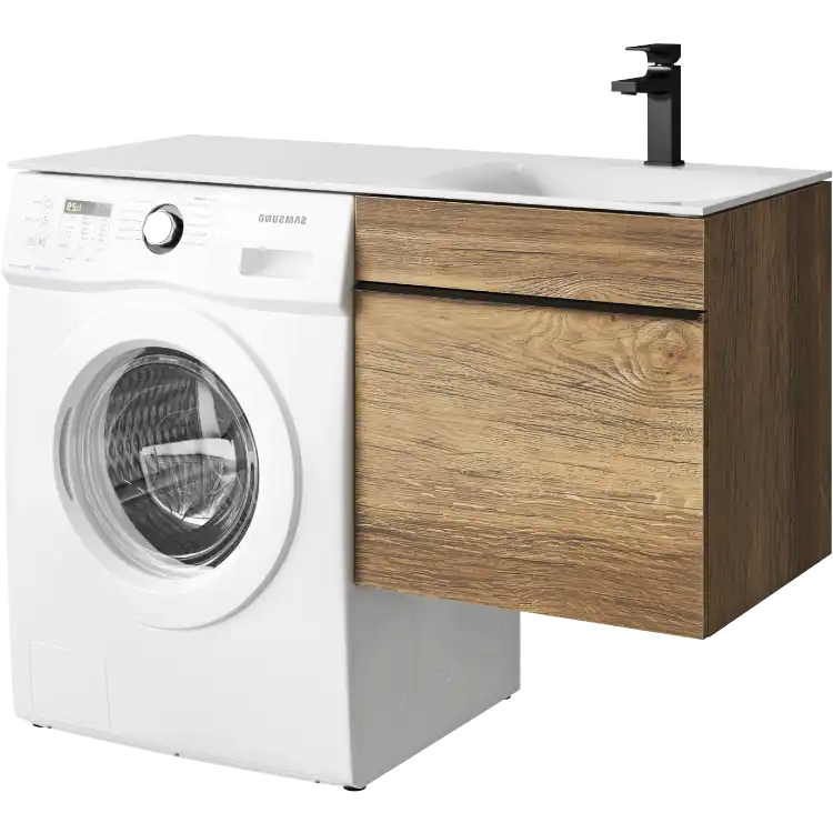 Тумба с раковиной подвесная Aqwella Terra 115 см, TER01051DBR, цвет Дуб балтийский фото 1