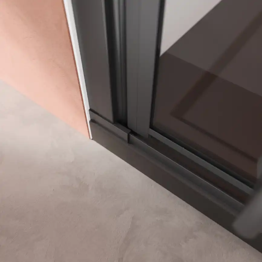 Душевая дверь Cezares Liner 90 см, LINER-B-12-90-C-NERO-R, профиль Черный, стекло Прозрачное фото 7