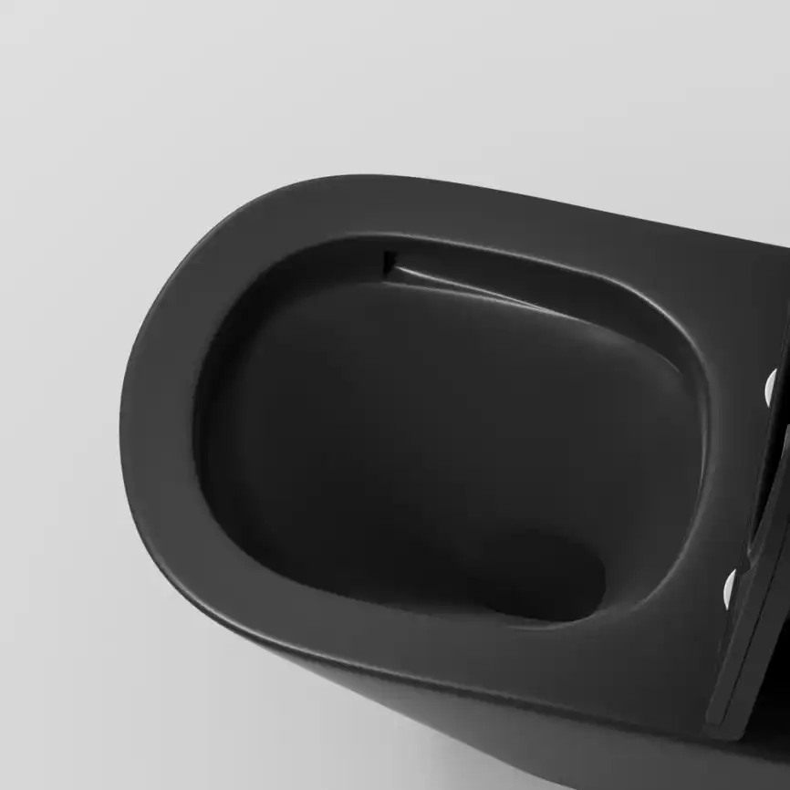 Напольный унитаз Grossman GR-4450BMSQ безободковый, смыв торнадо, Черный матовый фото 4