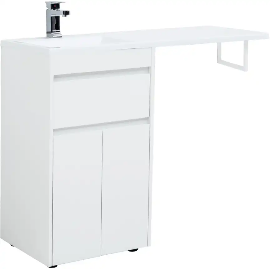 Тумба под раковину Aquanet Токио 110/48 белый (напольная, 1 ящик, 2 дверцы) 237744 фото 1