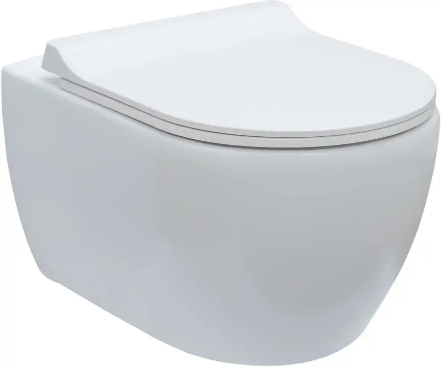 Унитаз подвесной Logan L5W CITY 019100-w-01 с сидением Soft Close -SLIMSEAT , белый фото 1