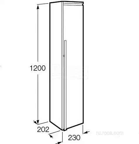 Пенал Roca Aneto 857467806 подвесной цвет, Белый глянец фото 4