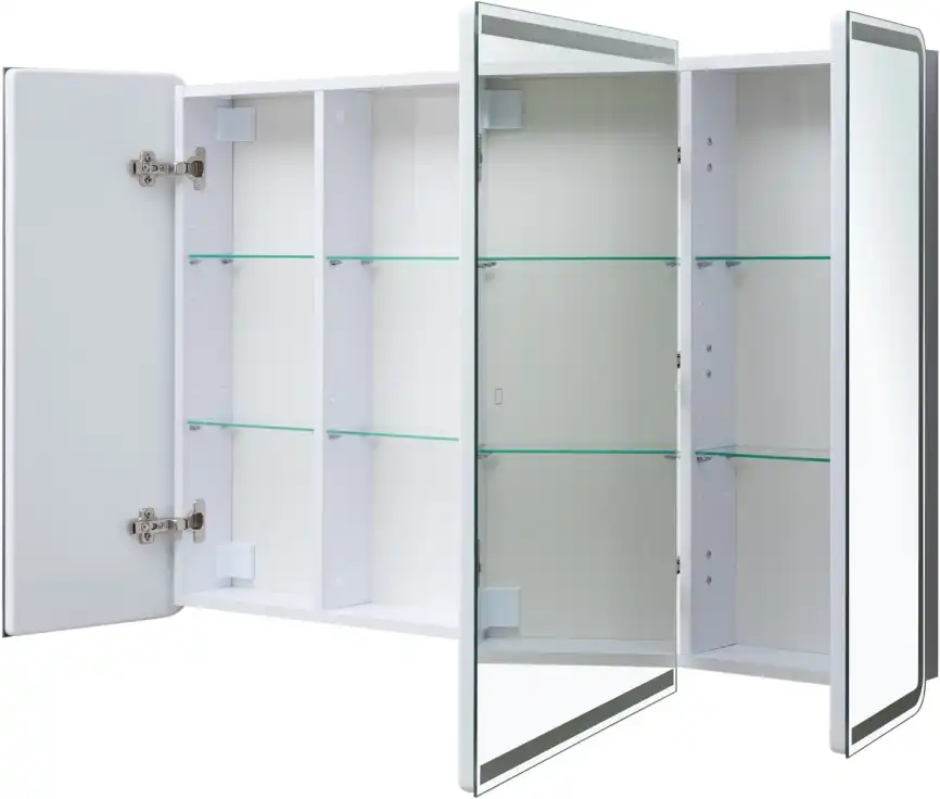 Зеркальный шкаф Aquanet Оптима 120 с LED подсветкой, 341429 фото 4