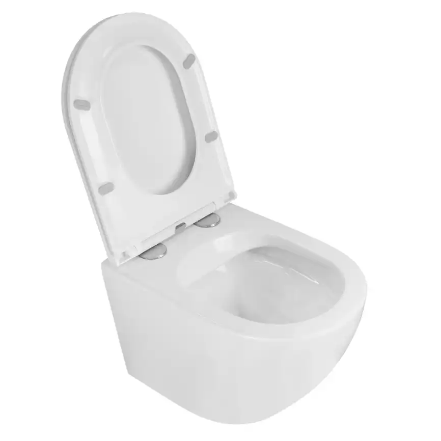 Подвесной унитаз безободковый Azario Grado  AZ-0046N , с сидением микролифт, цвет белый фото 5