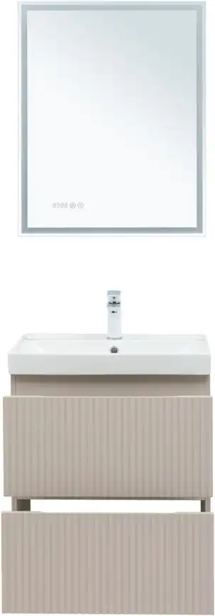 Тумба под раковину Aquanet Джейн (Flat) 60 бежевый, 343975 фото 10