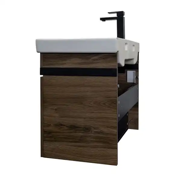 Тумба с умывальником Comforty Соло 70 Дуб темно-коричневый, 00-00010978 фото 5