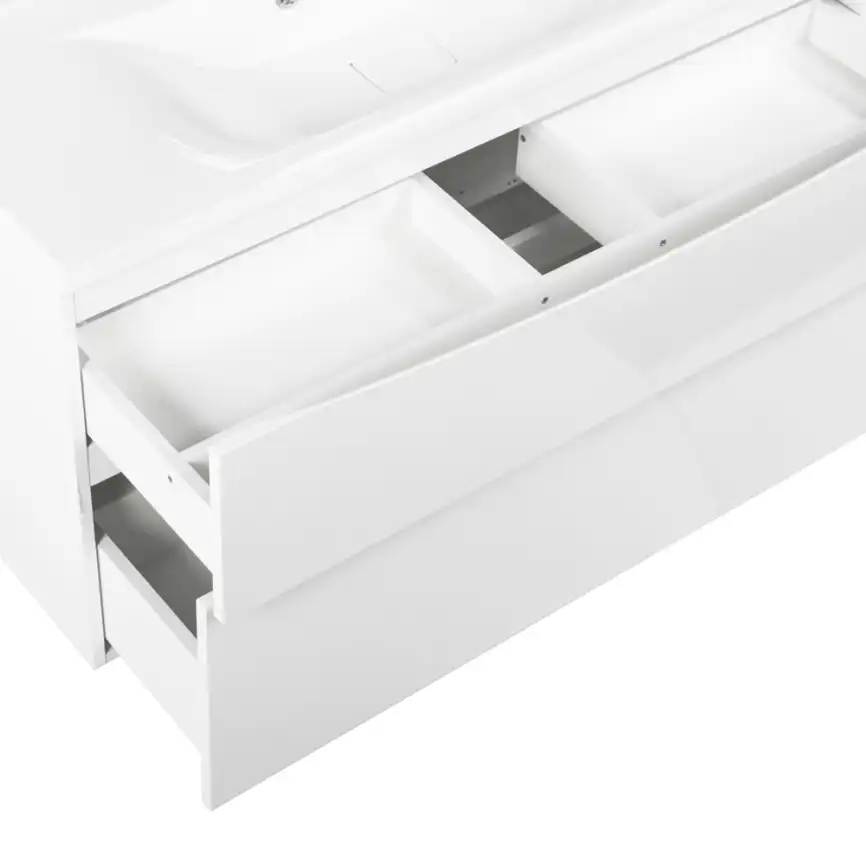 Тумба под раковину BelBagno MARINO-H60-1000-2C-SO-BL-P подвесная Bianco Lucido фото 8