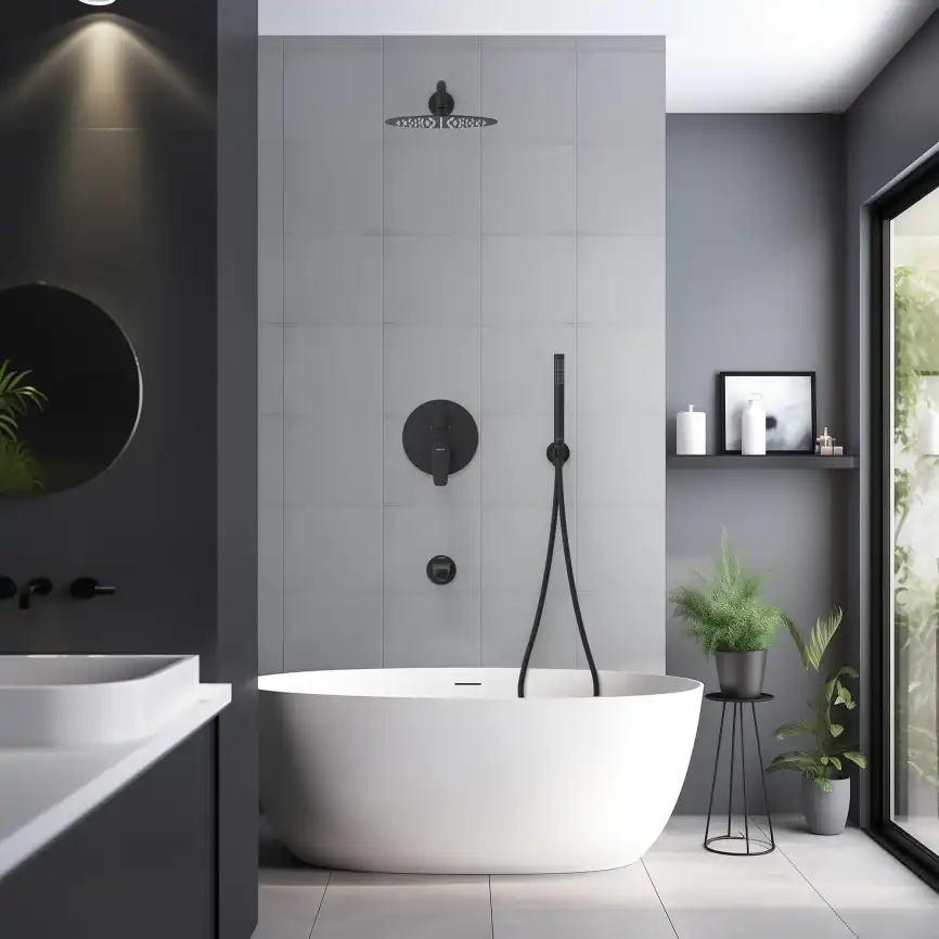 Душевая система Aquatek БЕТТА AQ1173MB, Черный матовый фото 10